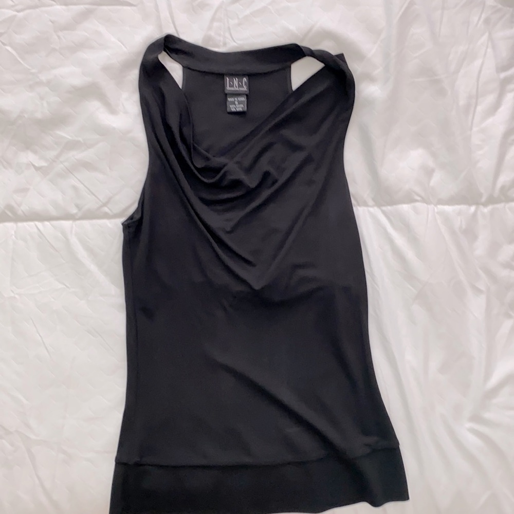INC plunging neckline- small - black